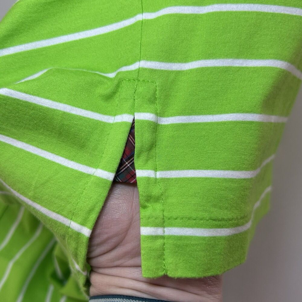 Polo Golf Ralph Lauren Vintage Lisle Green White Stripes Men’s Medium NWT - Picture 8 of 12